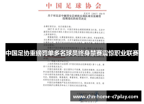 中国足协重磅罚单多名球员终身禁赛震惊职业联赛 中国足协重磅罚单多名球员终身禁赛震惊职业联赛